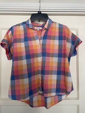 Madewell Plaid Button-Down Top